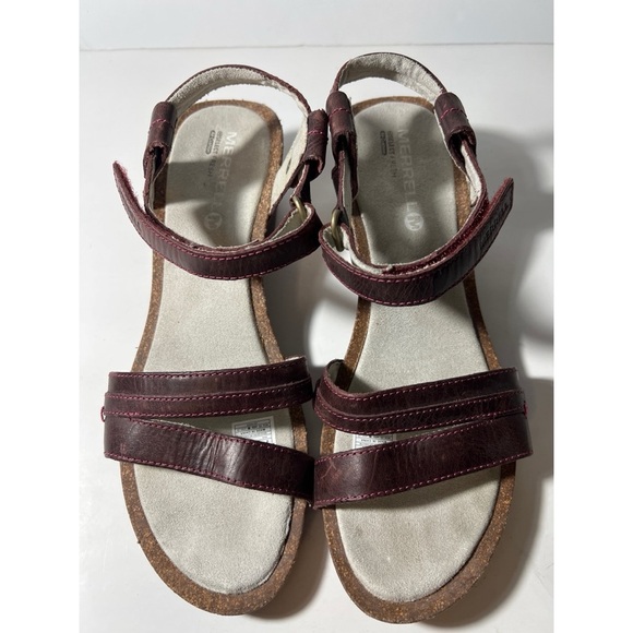 Merrell Burgundy Sandals - Picture 1 of 6